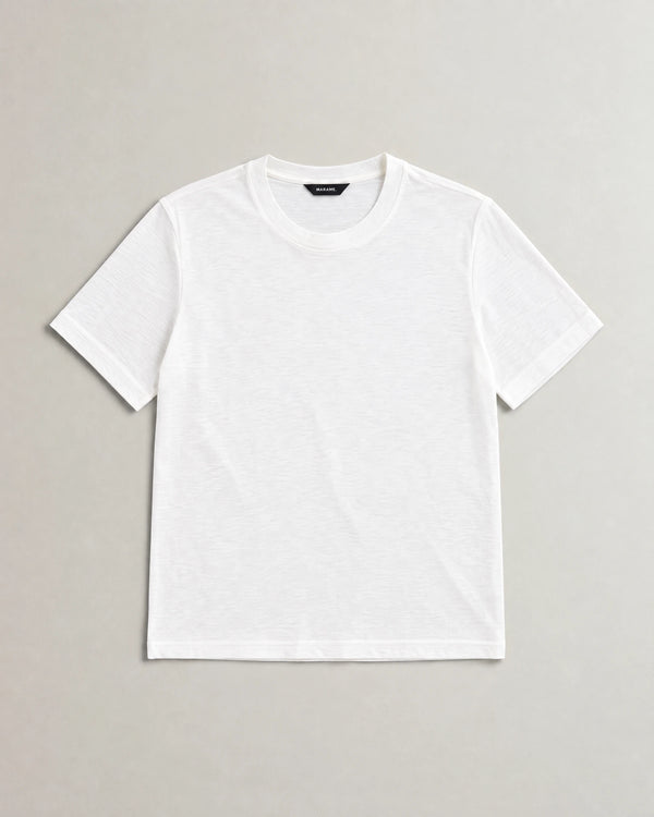 Lightweight Lyocell Blend T-Shirt campaign 09|white
