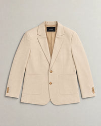 Linen Blend Blazer campaign 09|beige linen