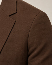 Linen Blend Blazer campaign 08|brown linen
