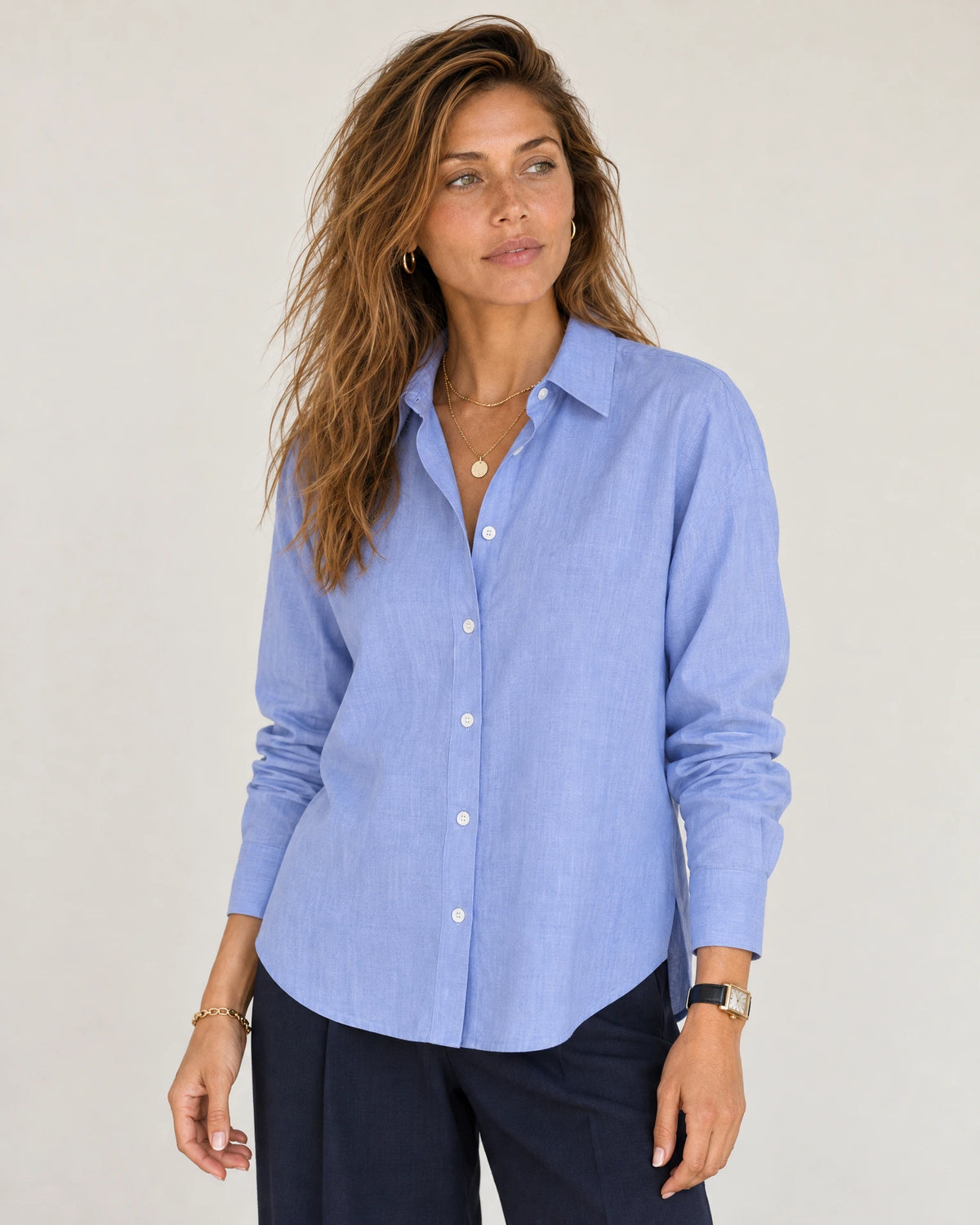
Linen Blend Long Sleeve Shirt campaign 01