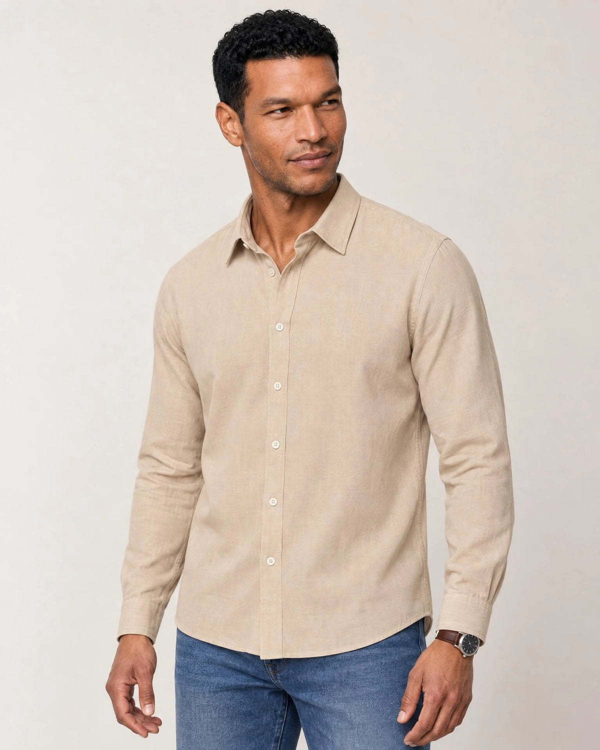 
Linen Blend Long Sleeve Shirt campaign 01