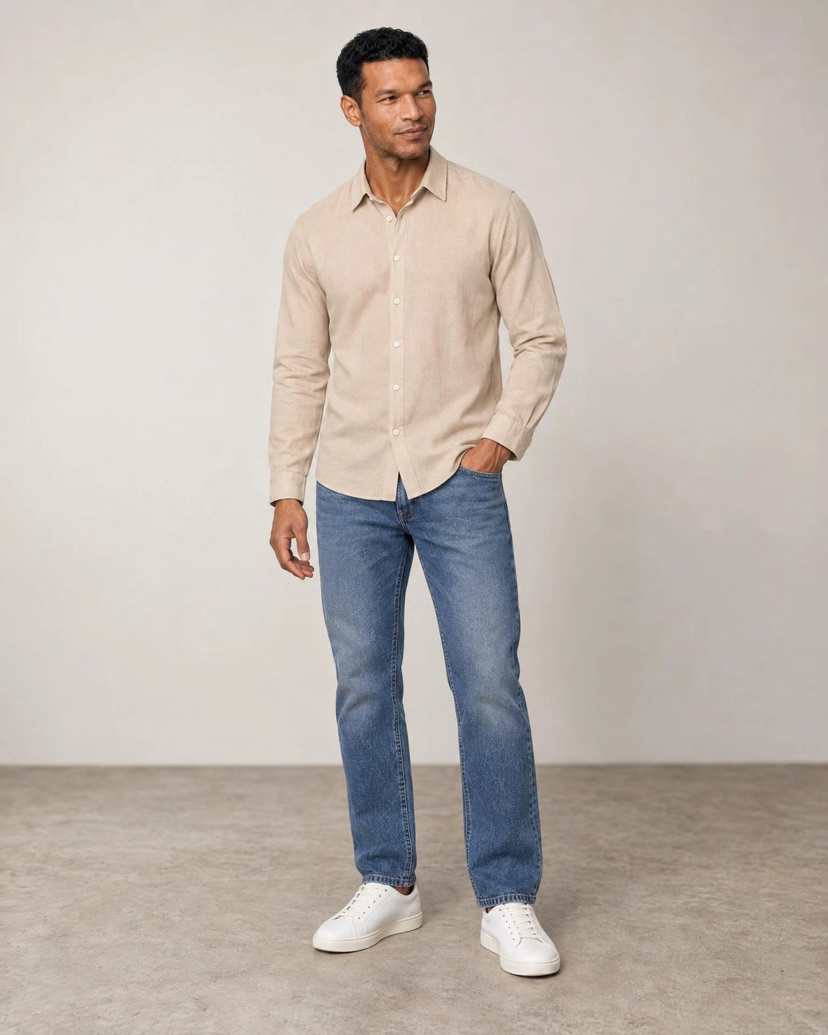 
Linen Blend Long Sleeve Shirt campaign 02