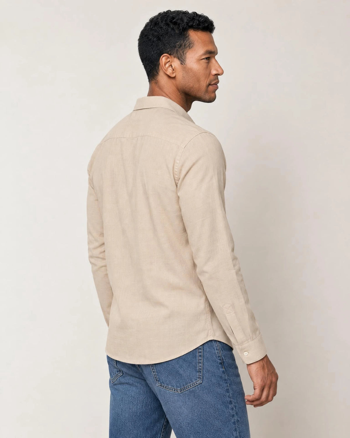 
Linen Blend Long Sleeve Shirt campaign 04