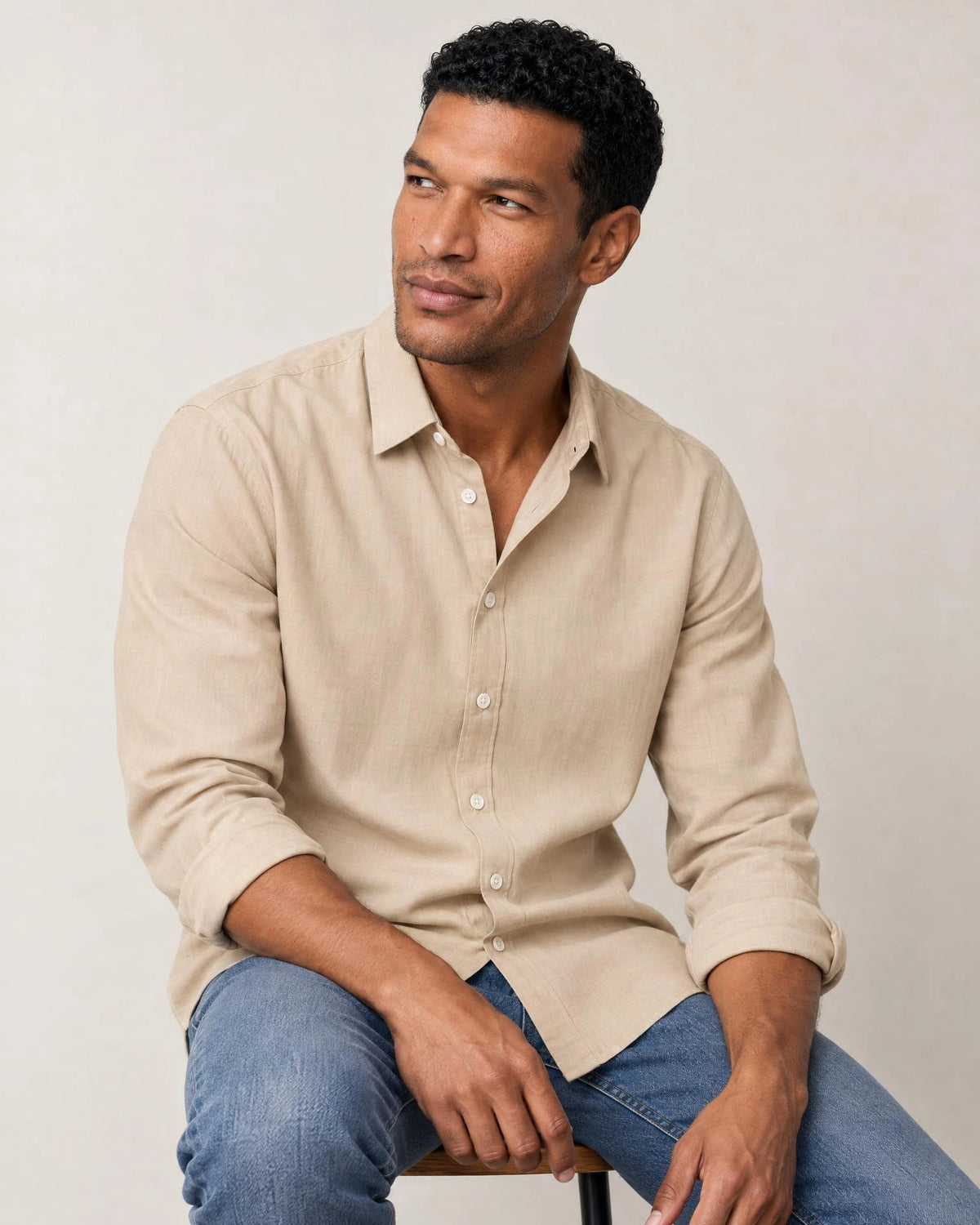 
Linen Blend Long Sleeve Shirt campaign 07