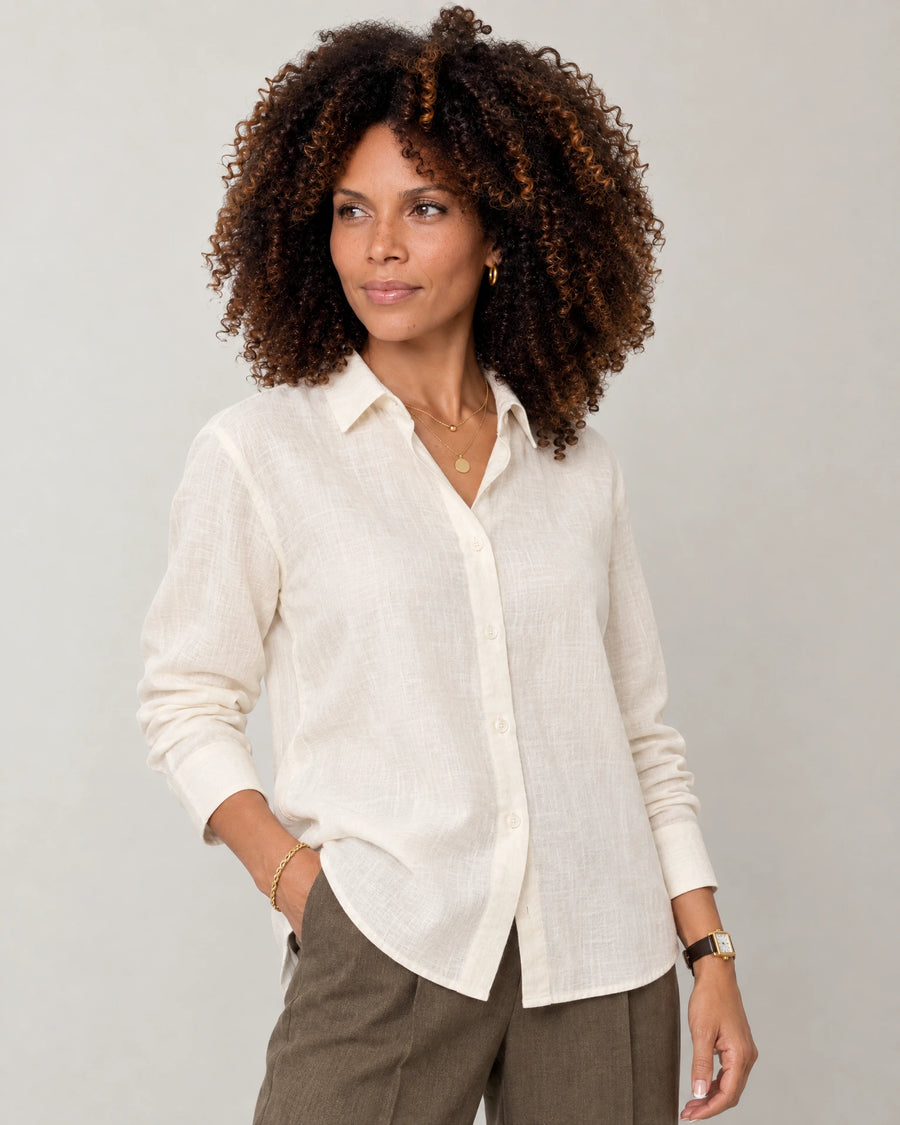 
Linen Blend Long Sleeve Shirt campaign 01