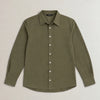 Linen Blend Long Sleeve Shirt campaign 09|olive grove