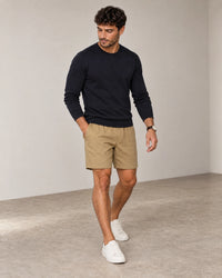 Linen Blend Shorts campaign 06|barley green