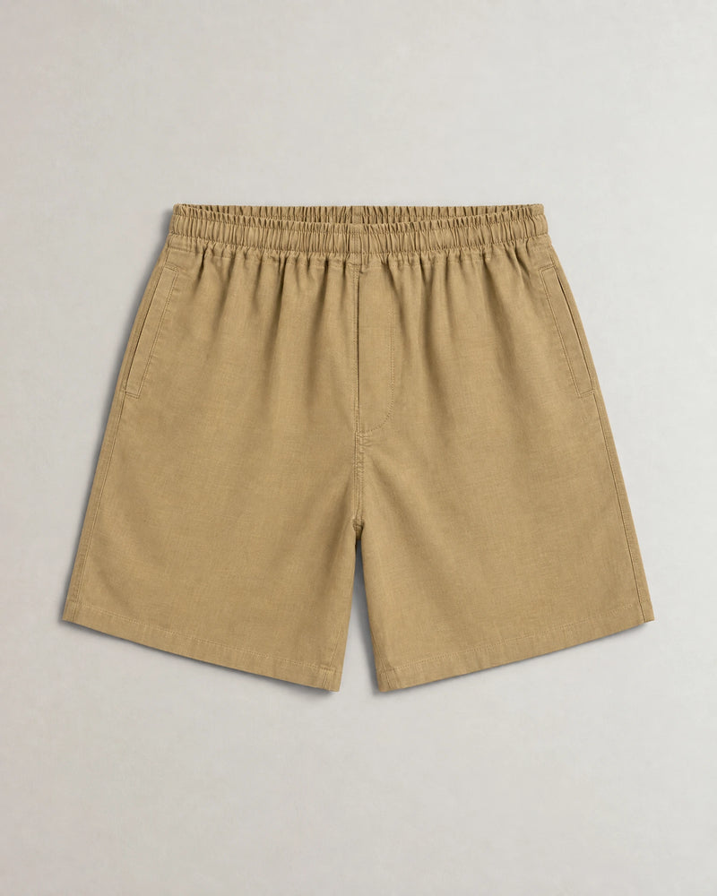 Linen Blend Shorts campaign 09|barley green
