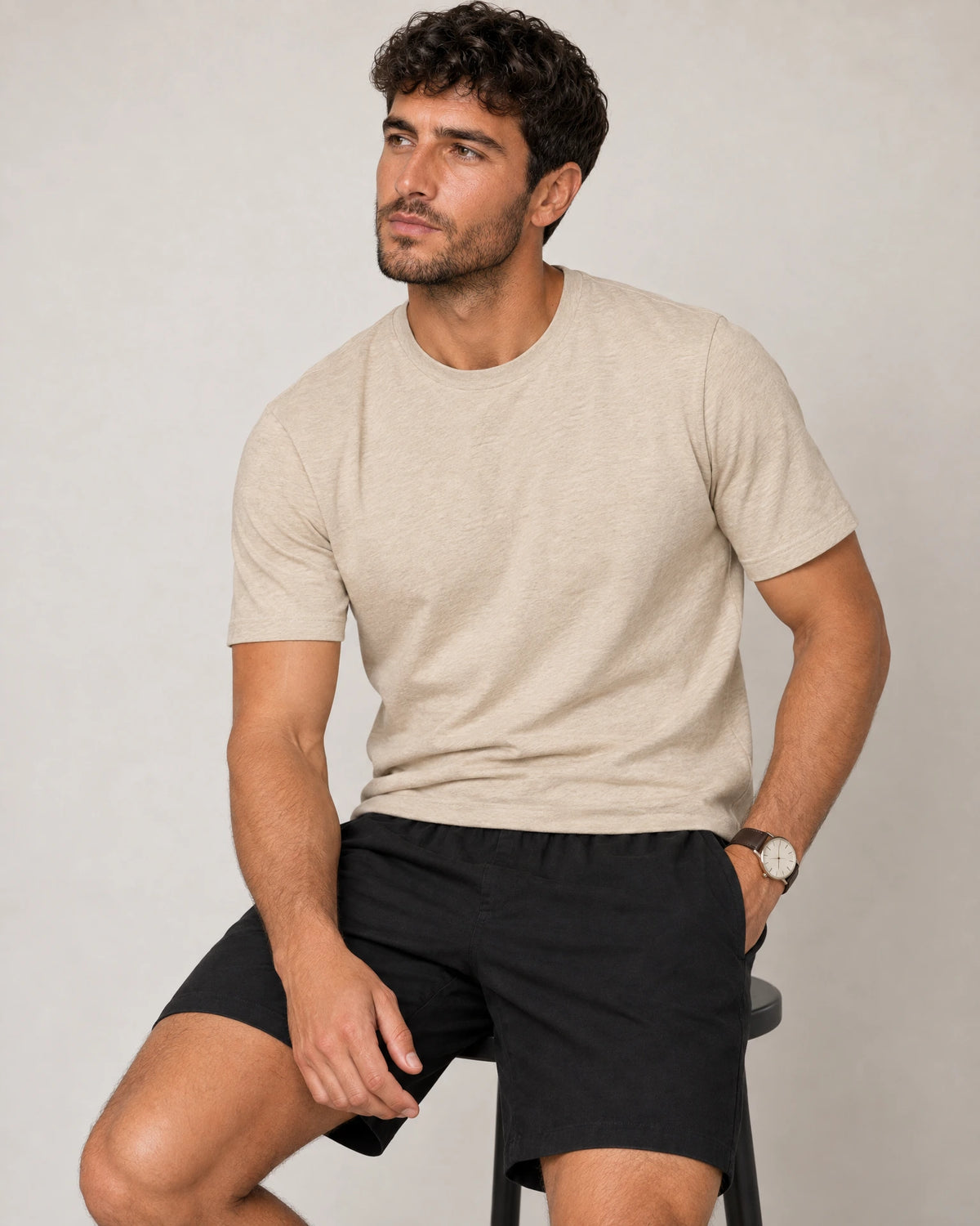 
Linen Blend Shorts campaign 07