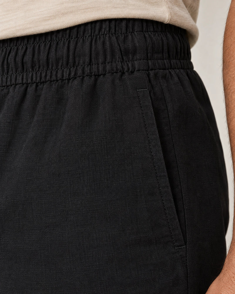 Linen Blend Shorts campaign 08|black