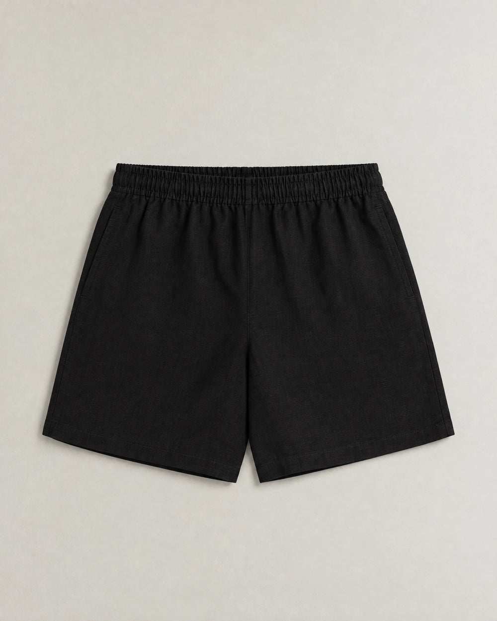 Linen Blend Shorts campaign 09|black