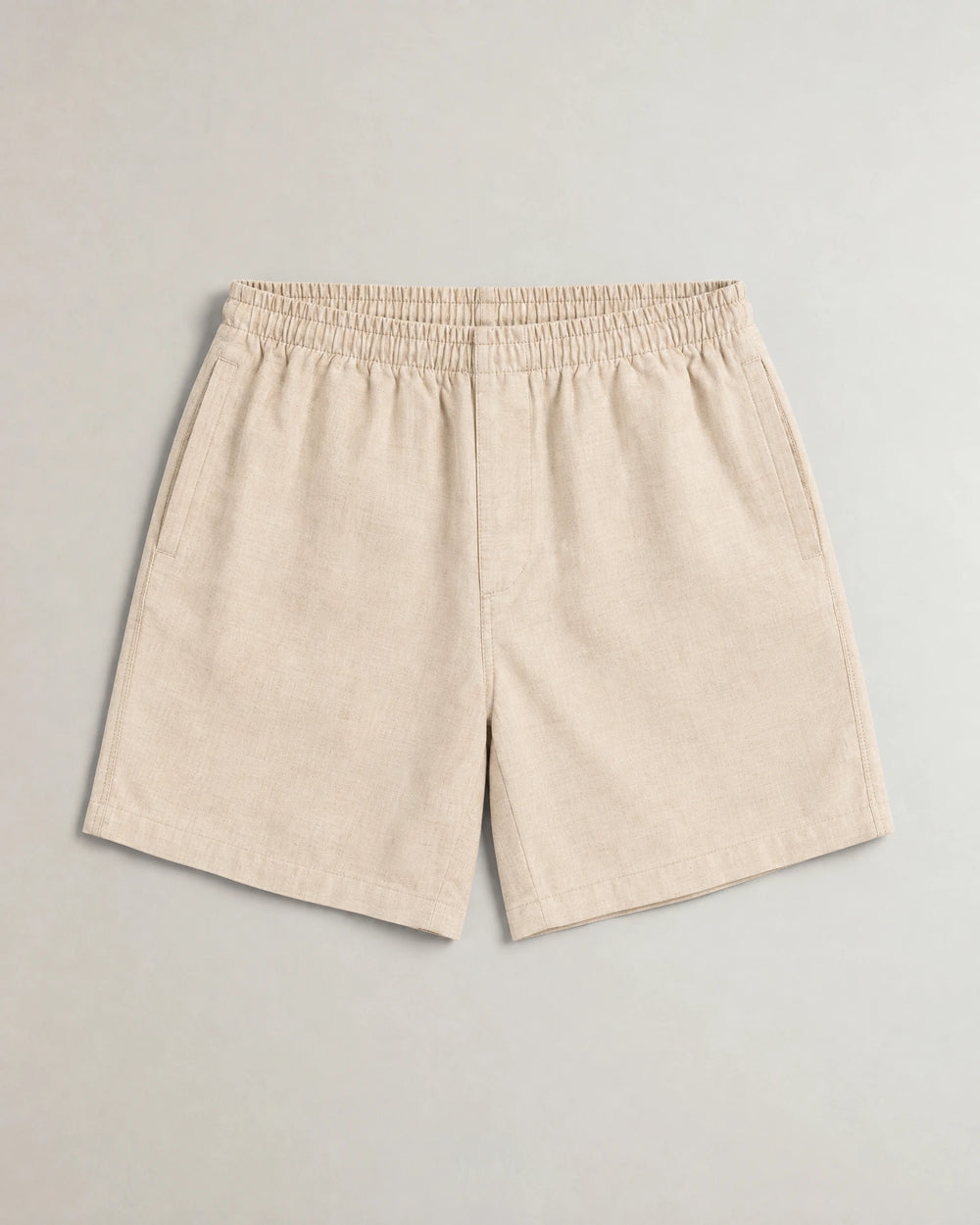 Linen Blend Shorts campaign 09|natural sand