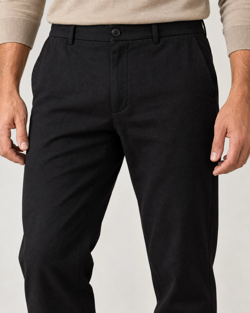 Linen Blend Trouser campaign 03|black