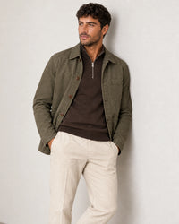 Linen Blend Trouser campaign 07|woven sand