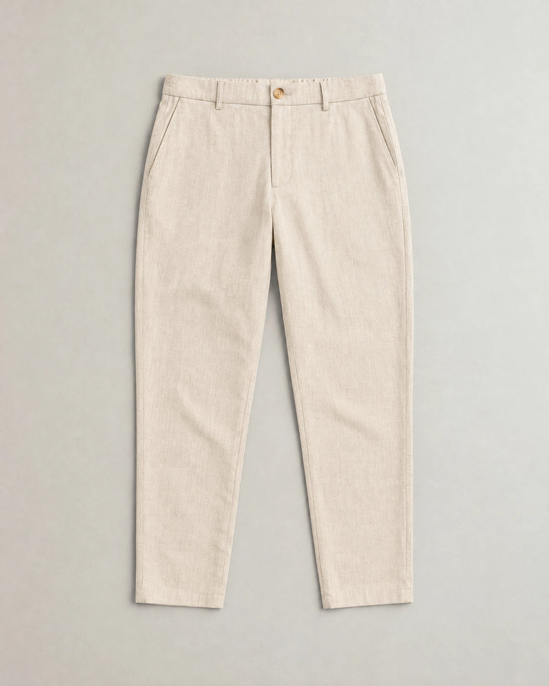 Linen Blend Trouser campaign 09|woven sand