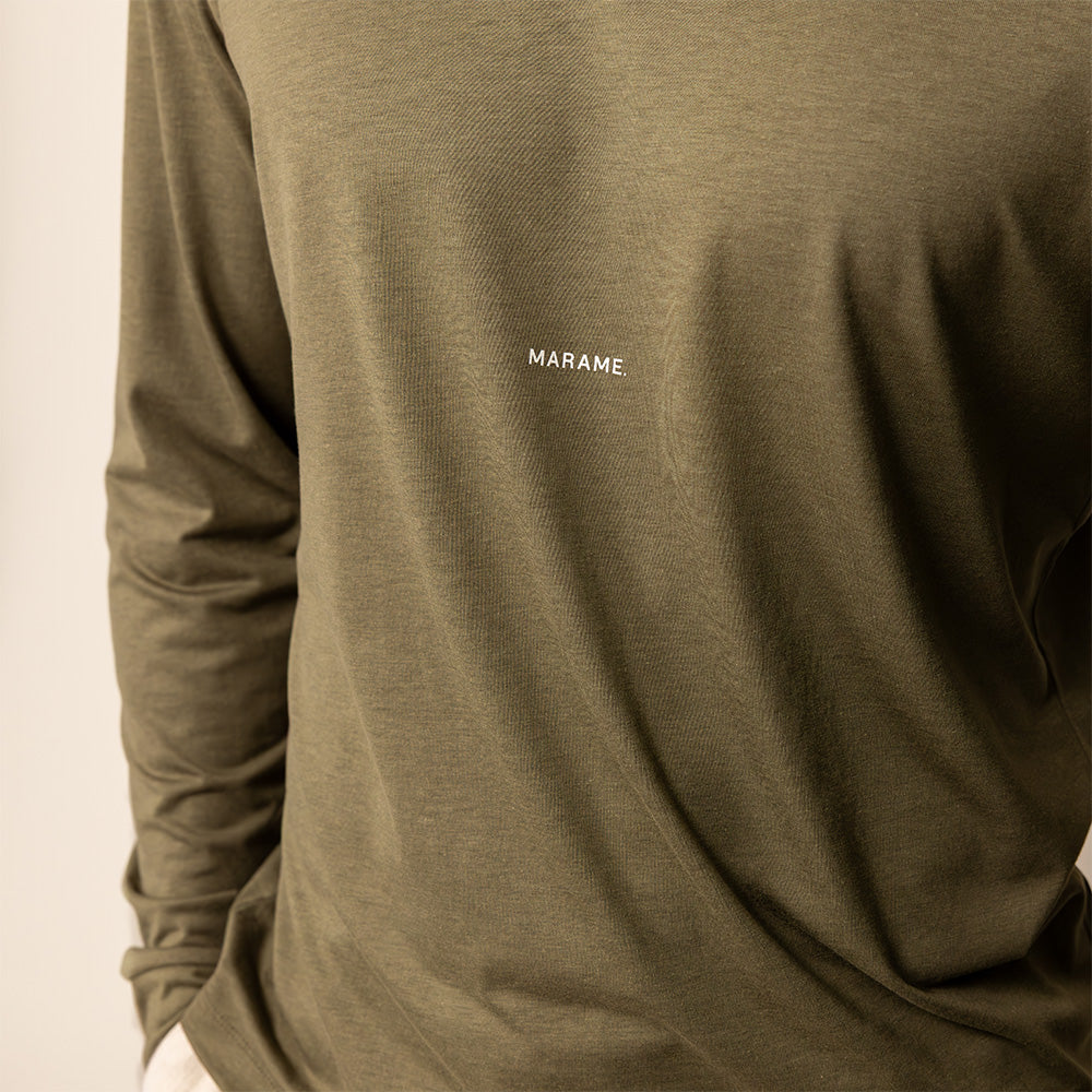 Long Sleeve Lyocell Blend Logo T-Shirt