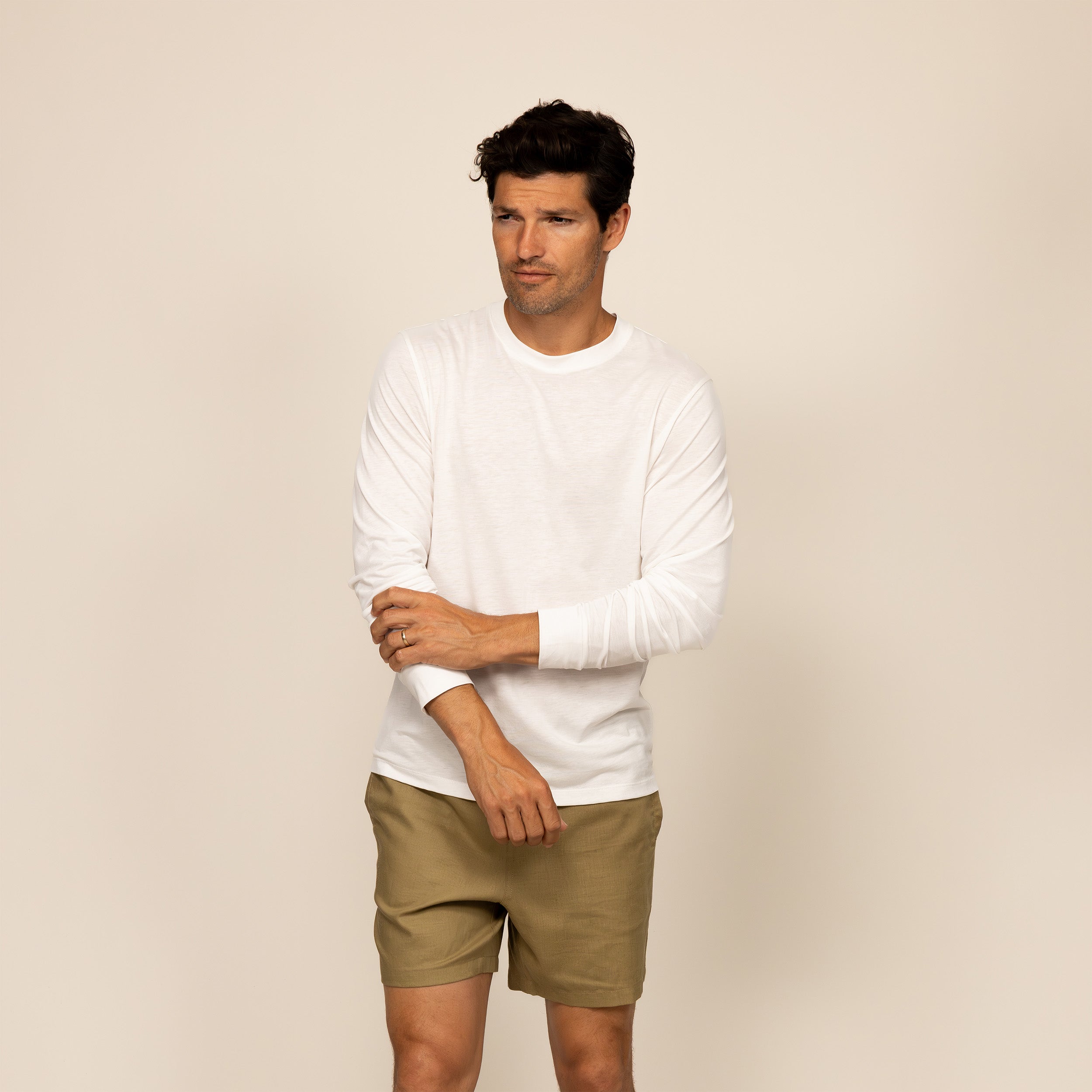 Long Sleeve Lyocell Blend T-Shirt