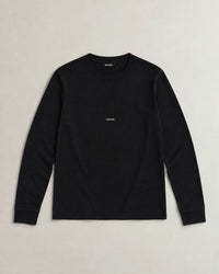 Lyocell Blend Long Sleeve Logo T-Shirt campaign 09|black