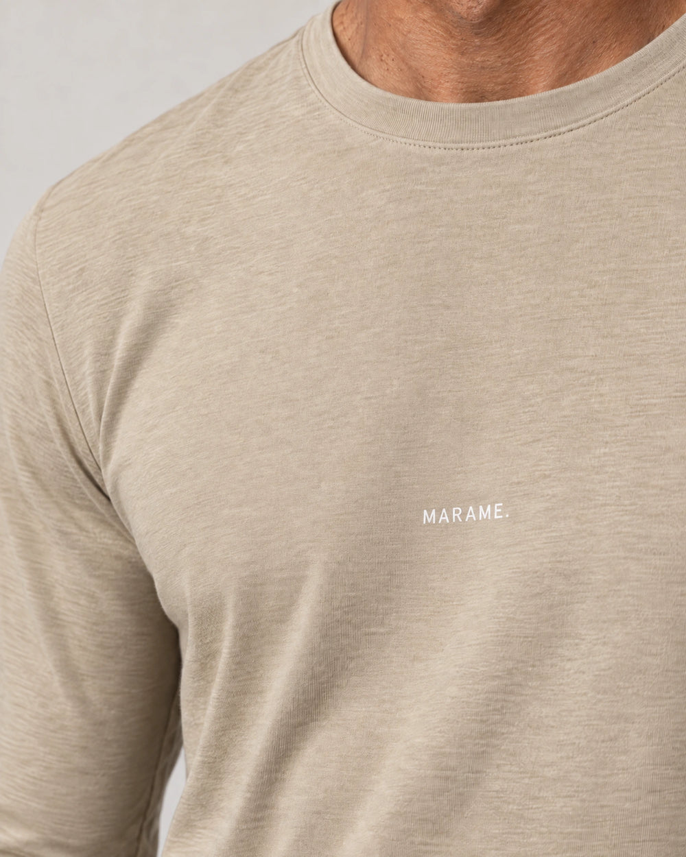 Lyocell Blend Long Sleeve Logo T-Shirt campaign 08|canyon clay