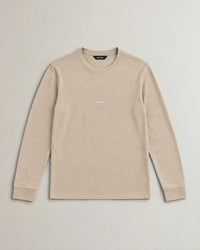 Lyocell Blend Long Sleeve Logo T-Shirt campaign 09|canyon clay