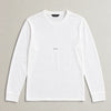 Lyocell Blend Long Sleeve Logo T-Shirt campaign 09|white