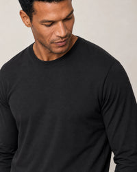 Lyocell Blend Long Sleeve T-Shirt campaign 03|black