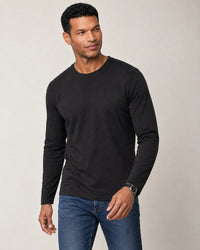 Lyocell Blend Long Sleeve T-Shirt campaign 05|black