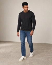 Lyocell Blend Long Sleeve T-Shirt campaign 06|black