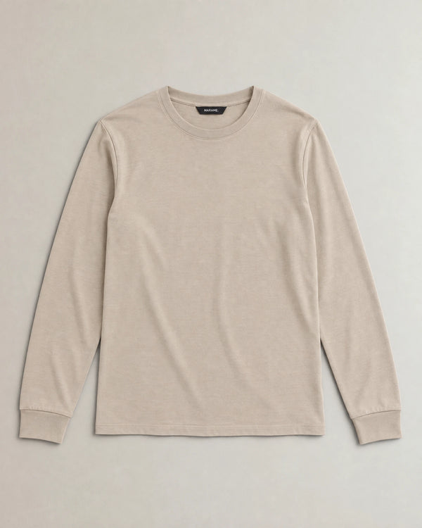 Lyocell Blend Long Sleeve T-Shirt campaign 09|canyon clay