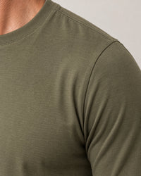 Lyocell Blend Long Sleeve T-Shirt campaign 08|olive