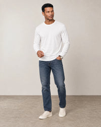 Lyocell Blend Long Sleeve T-Shirt campaign 02|white
