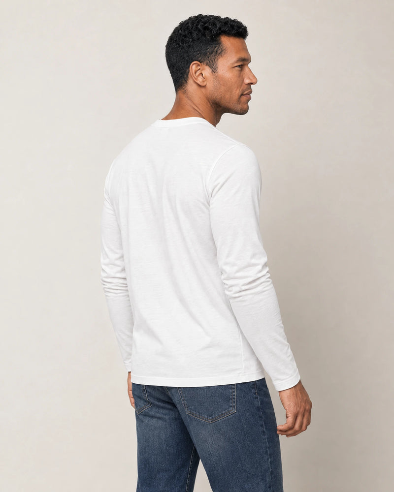Lyocell Blend Long Sleeve T-Shirt campaign 04|white