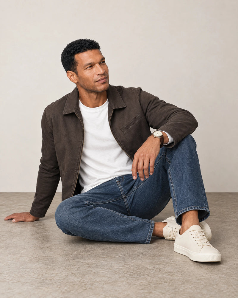 Lyocell Blend Long Sleeve T-Shirt campaign 07|white