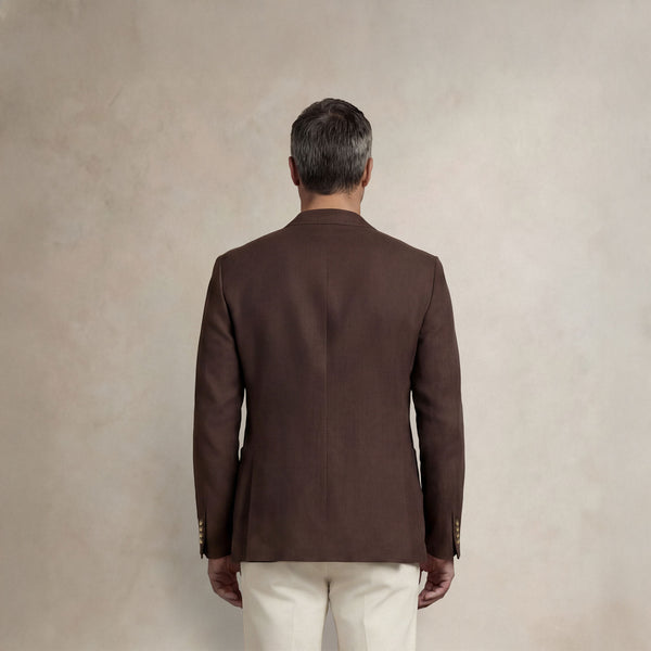 back |brown linen