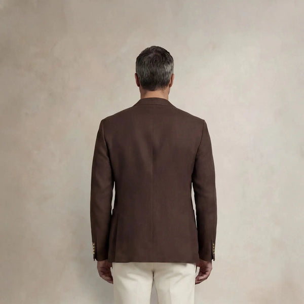 back |brown linen