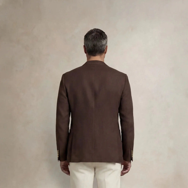 back |brown linen