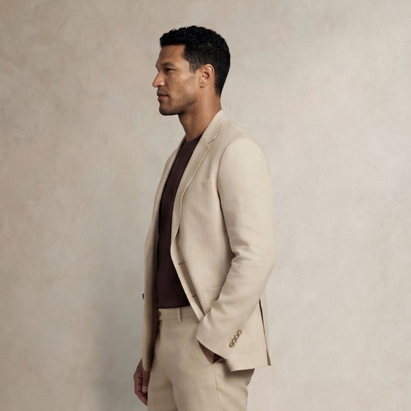 side |beige linen