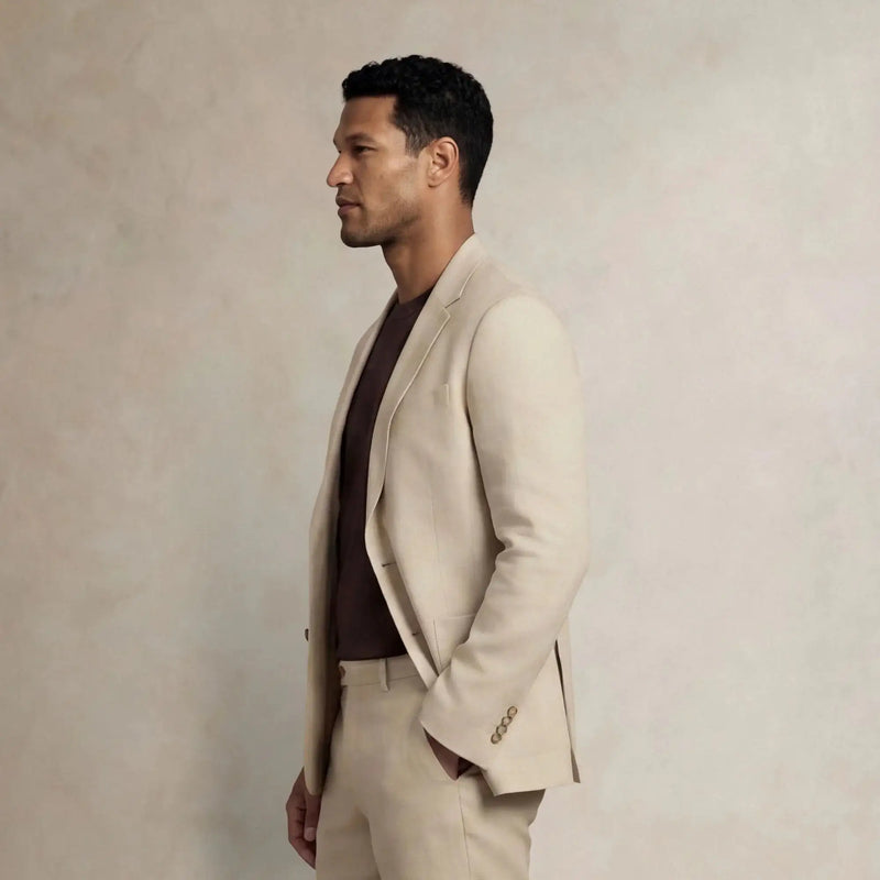 side |beige linen