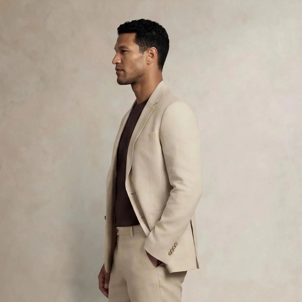 side |beige linen