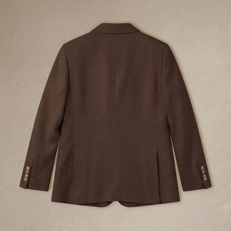 flat lay back |brown linen