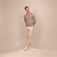 Italian Merino/Cotton Long Sleeve Polo