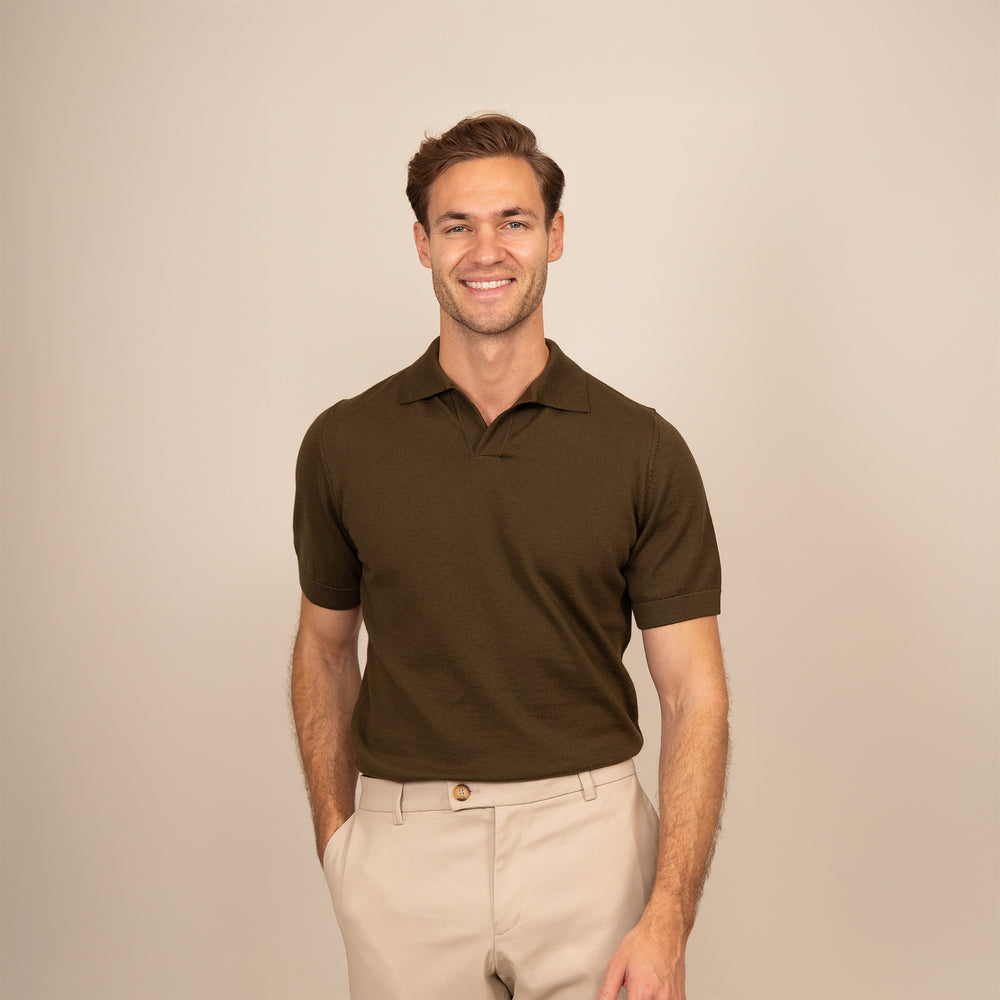 Italian Merino/Cotton Polo
