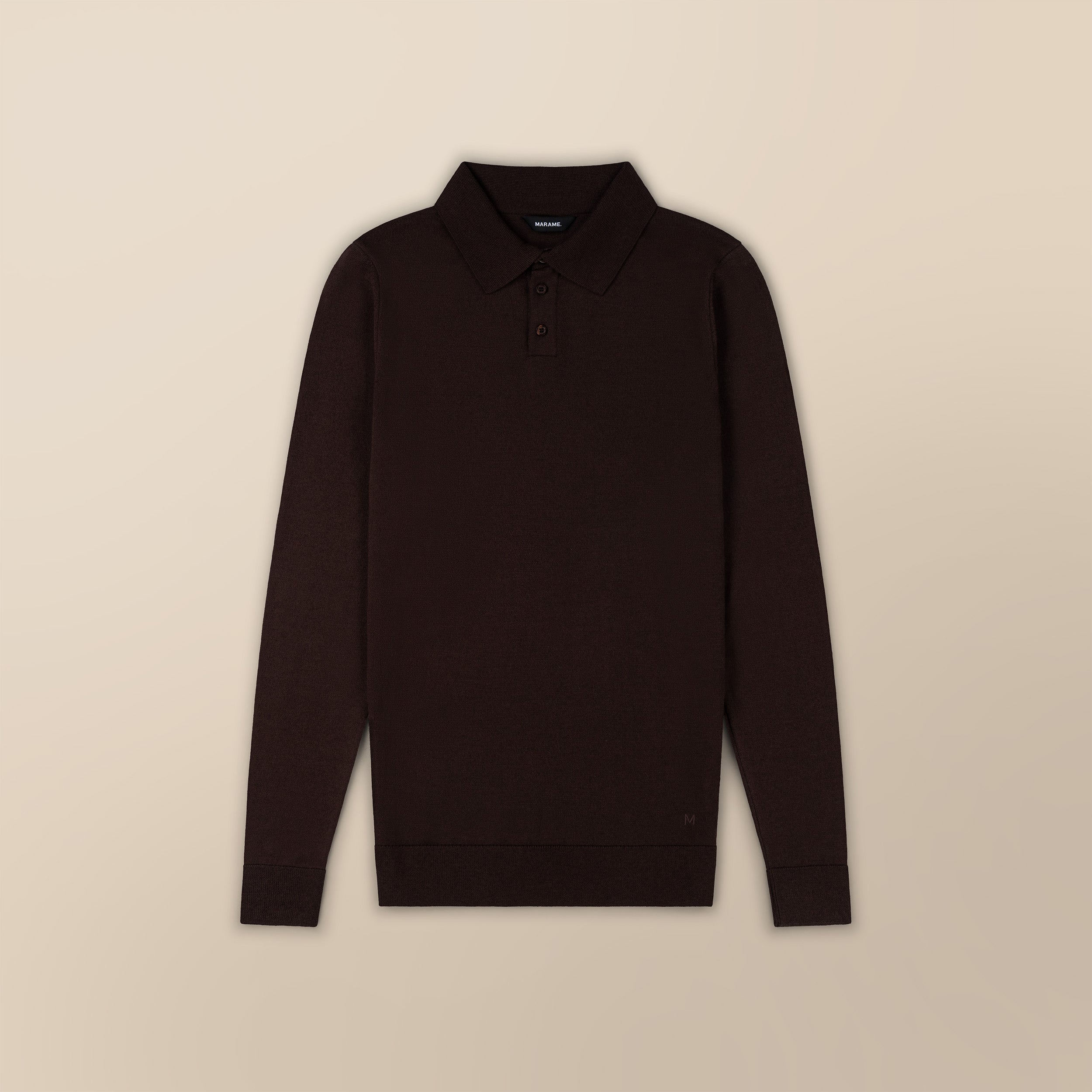 Italian Merino/Cotton Long Sleeve Polo