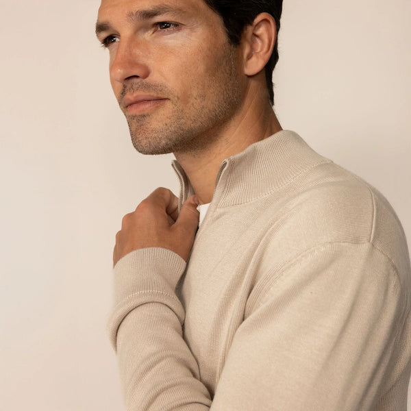 Italian Fine Knit Half Zip