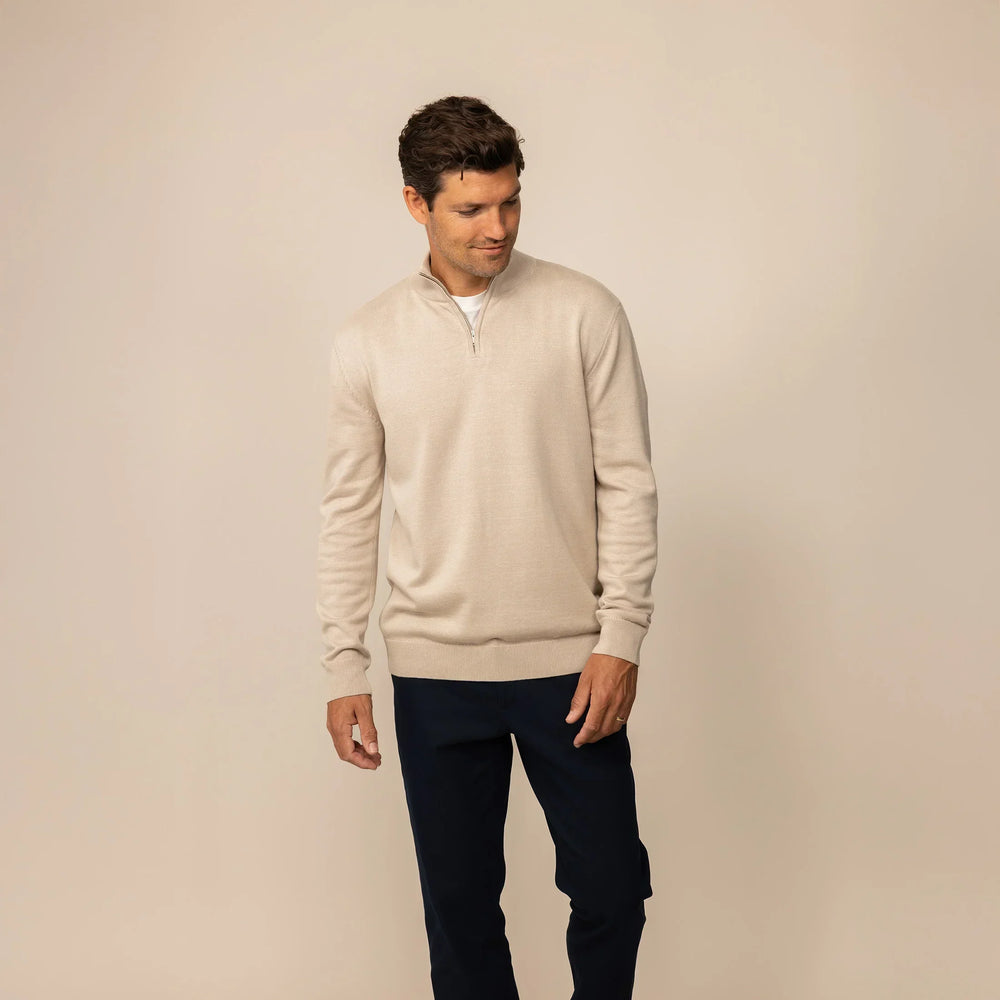 Italian Fine Knit Half Zip