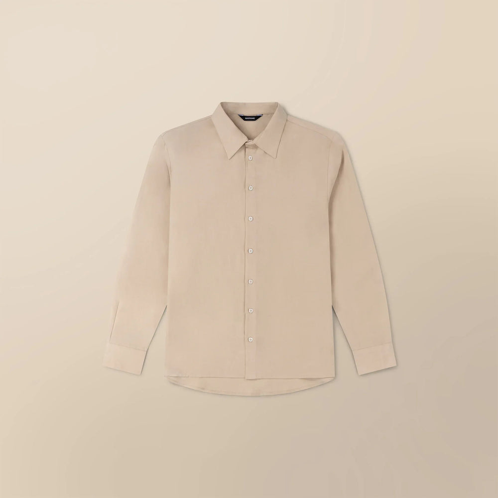Linen Blend Long Sleeve Shirt