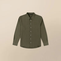Linen Blend Long Sleeve Shirt