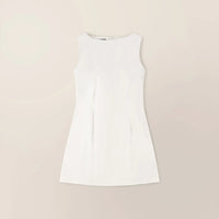 Mid-Thigh Boat Neck Dress