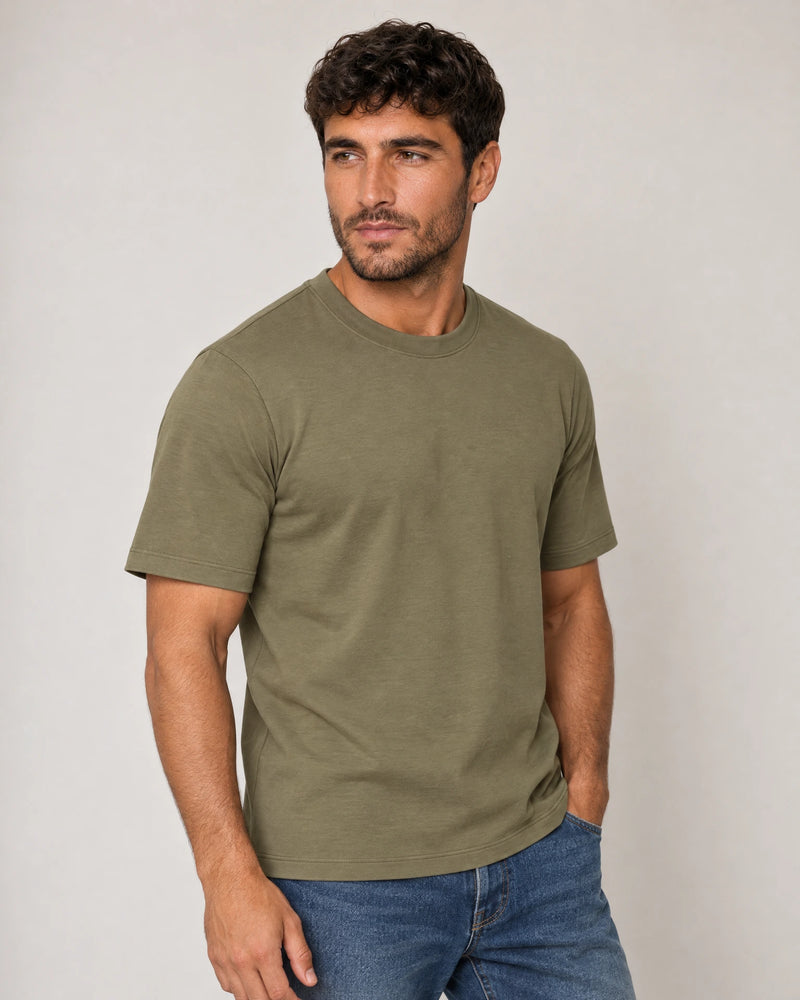 Relaxed Fit T-Shirt campaign 01|Olive