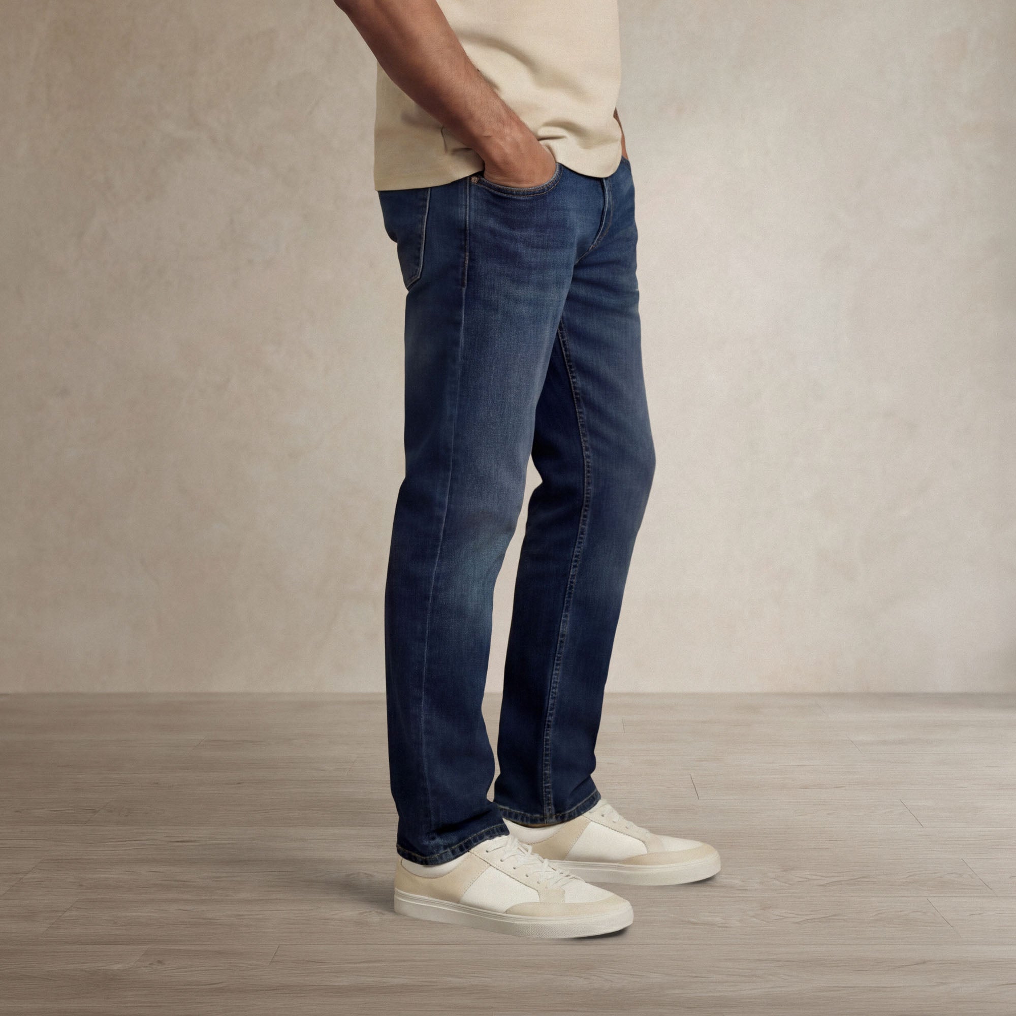 |navy wash denim
